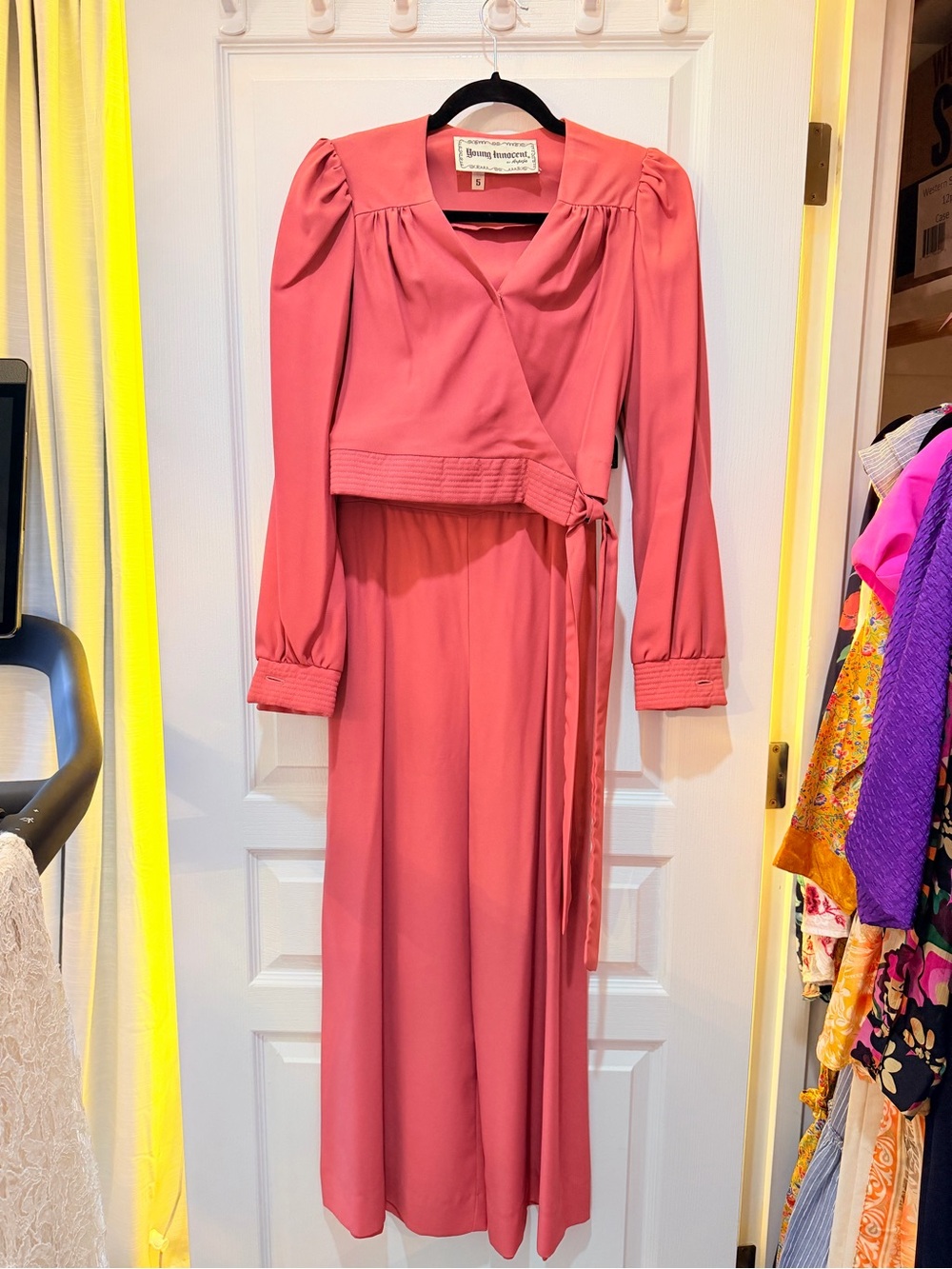 1950’s Vintage High Waist Wide Leg Pant with Matching Wrap Cropped Blouse